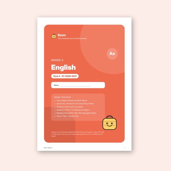 Grade 2 English Reviewer, Term 3