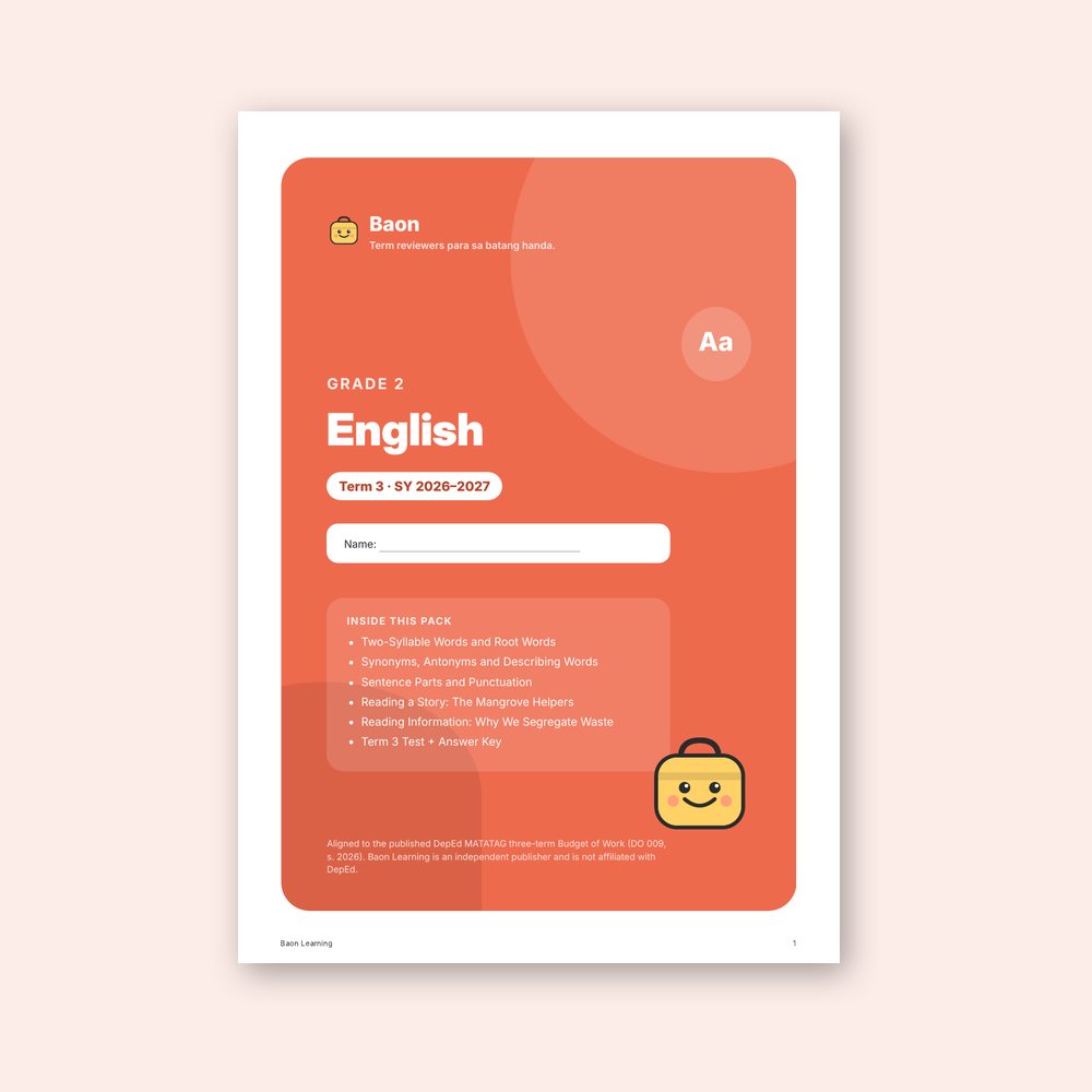 Grade 2 English Reviewer, Term 3