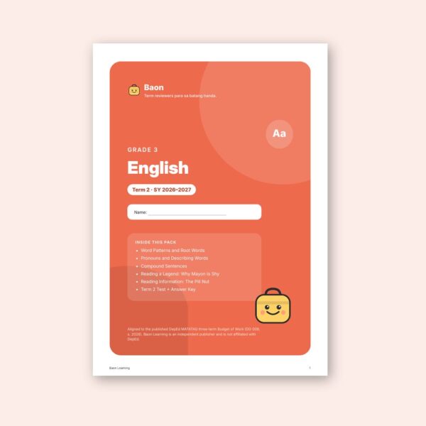 Grade 3 English Reviewer, Term 2