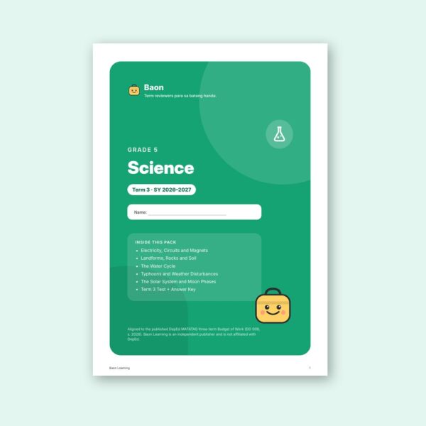 Grade 5 Science Reviewer, Term 3