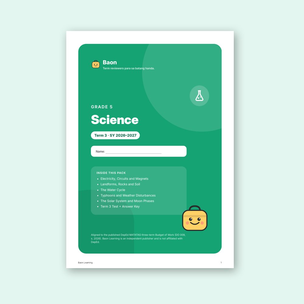 Grade 5 Science Reviewer, Term 3