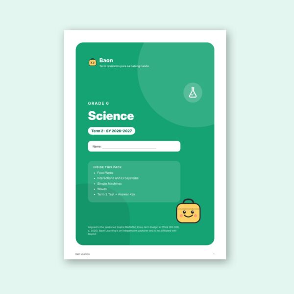 Grade 6 Science Reviewer, Term 2