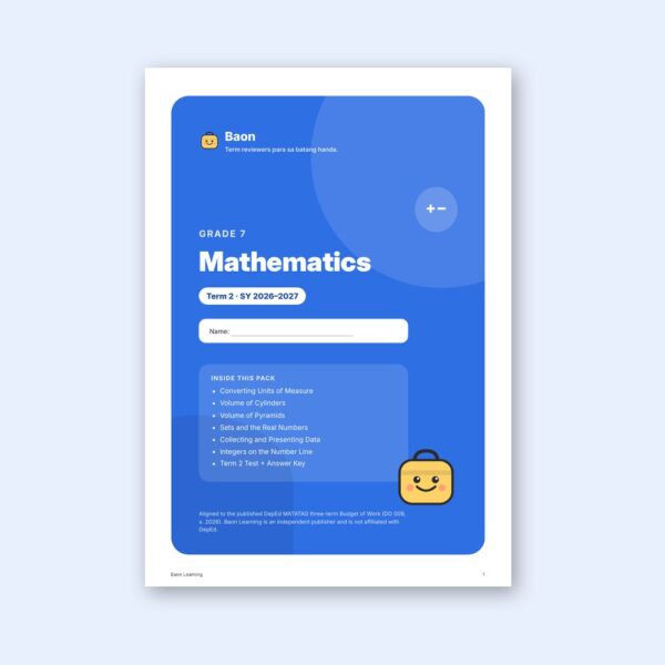 Grade 7 Math Reviewer, Term 2