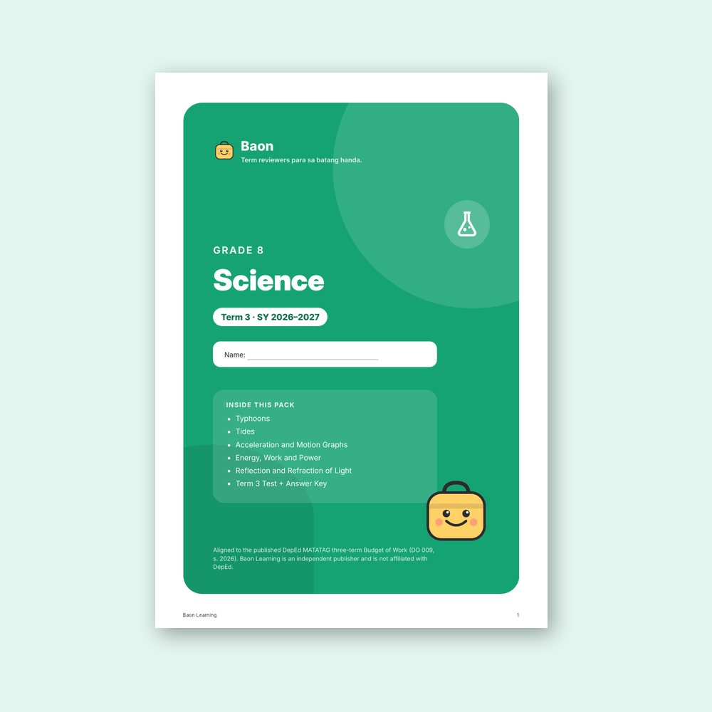 Grade 8 Science Reviewer, Term 3