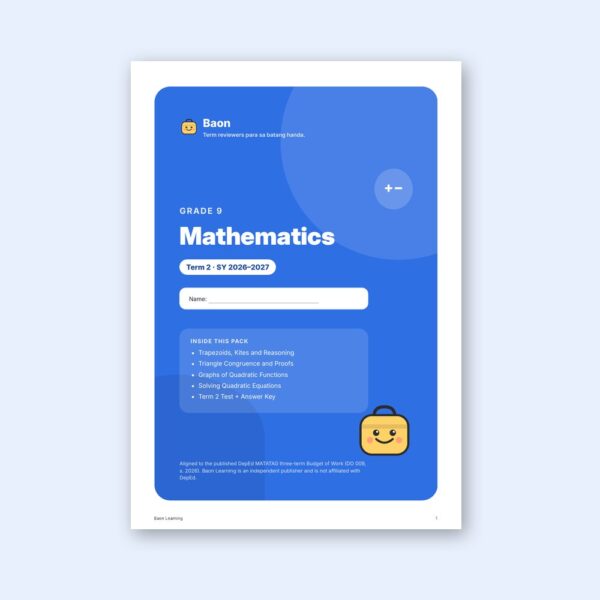 Grade 9 Math Reviewer, Term 2