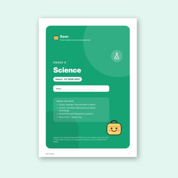 Grade 9 Science Reviewer, Term 2