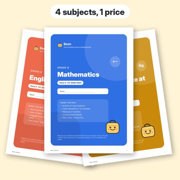 Grade 8 Complete Bundle, Term 3
